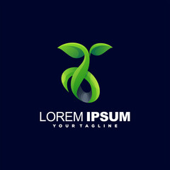 Fototapeta premium plant green color logo design