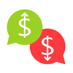 Obraz premium Dollar up and down design. Clipart image.
