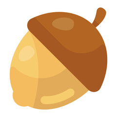 
Design of acorn icon, oak fruit  vector 
