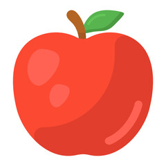 
Healthy and delicious fruit, apple vector in style 
