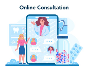 Dentist profession online service or platform. Dentists