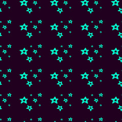 Hand Drawn Starry Sky Seamless Pattern-03