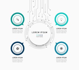 Vector Infographic label design template with icons and 4 options or steps. Can be used for process diagram, presentations, workflow layout, banner, flow chart, info graph.