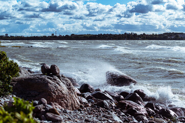 waves and rocks