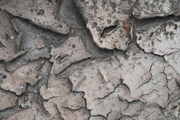 Surface Dried and Cracked background. Global warming no water.