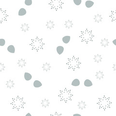 Seamless monochrome pattern in vector