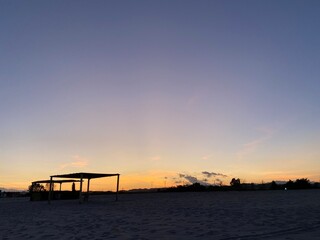 sunset on the beach