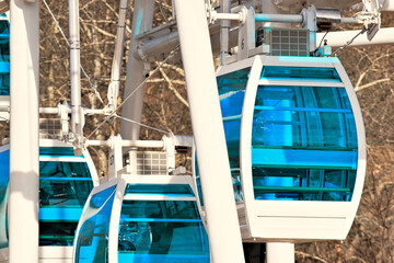 Fragment of Ferris wheel cabins