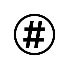 Hashtag keyword icon. Internet flat icon symbol for applications.