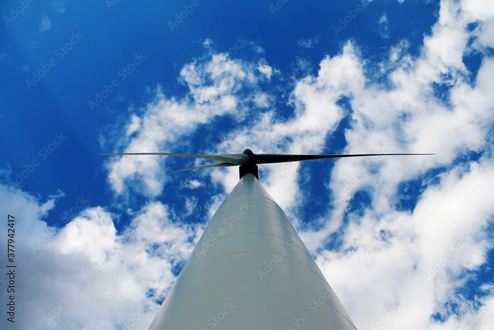 Canvas Prints Wind turbine with the cloudy sky in the background