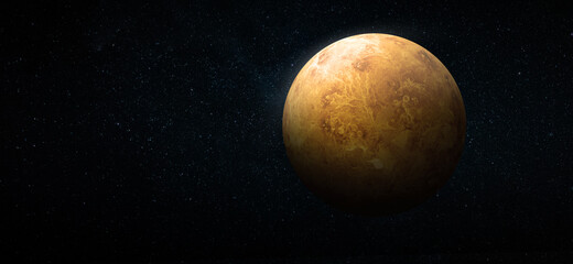 Venus in the space. Venus planet for wallpaper. Elements of this image furnished by NASA © chathuporn