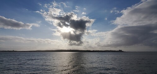 sunset over the sea