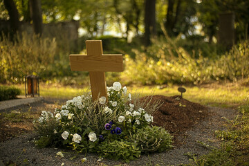 cross on the grave