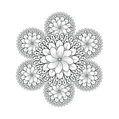 beautiful floral flower in line style for art projects. It is also useful for social media post, printing need, pillow, pattern ideas and so on 
