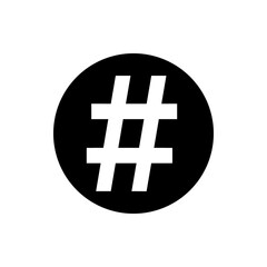 Obraz premium Hashtag keyword icon v2. Internet flat icon symbol for applications.
