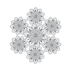 beautiful floral flower in line style for art projects. It is also useful for social media post, printing need, pillow, pattern ideas and so on 
