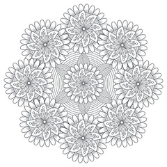 beautiful floral flower in line style for art projects. It is also useful for social media post, printing need, pillow, pattern ideas and so on 
