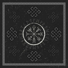 Abstract runic symbols wallpaper