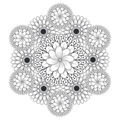 beautiful floral flower in line style for art projects. It is also useful for social media post, printing need, pillow, pattern ideas and so on 
