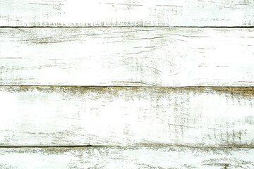 The texture of the old surface of white planks close-up as a background.