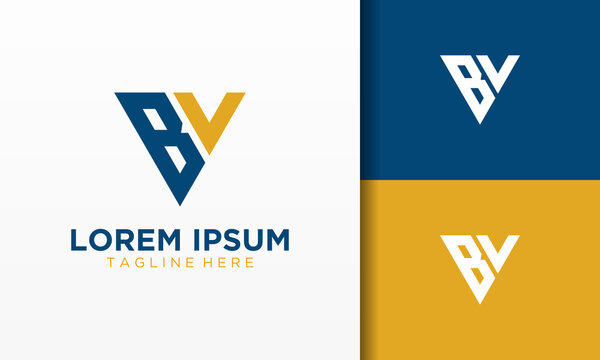 monogram letter BV logo