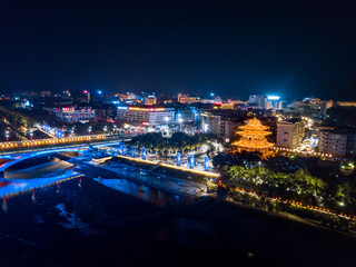 Fototapeta na wymiar Aerial view of Guilin in Guangxi China