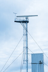 tower with navigation system in the port