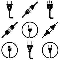 Plug  icon, logo isolated on white background