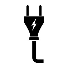 Plug  icon, logo isolated on white background
