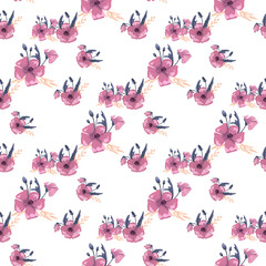 Fashionable cute pattern in native popies  flowers. Flower seamless background for textiles, fabrics, covers, wallpapers, print, gift wrapping or any purpose