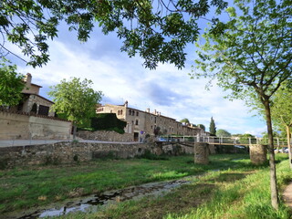 Fototapeta na wymiar Medieval village in Girona. Catalonia,Spain