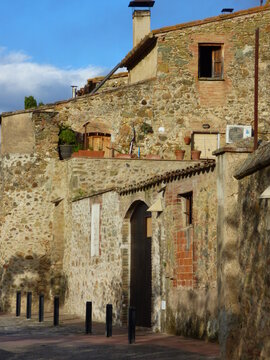 Medieval village in Girona. Catalonia,Spain