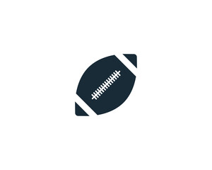 American Football, Rugby Ball Icon Vector Logo Template Illustration Design