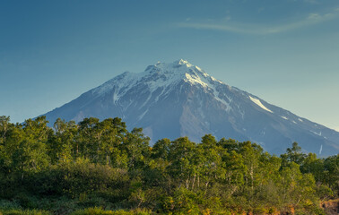 Fototapeta premium The Koryaksky volcano on Kamchatka peninsula, Russia