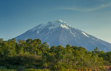 The Koryaksky volcano on Kamchatka peninsula, Russia