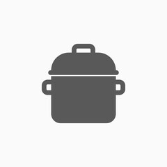 pot icon, crock vector illustration