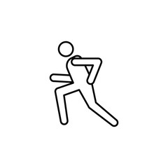 cricket, player line icon. Signs and symbols can be used for web, logo, mobile app, UI, UX