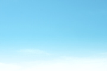 Blue sky with white cloud. The summer heaven is colorful clearing day Good weather and beautiful nature in the morning.