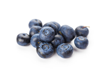 heap of blueberries isolated on white background