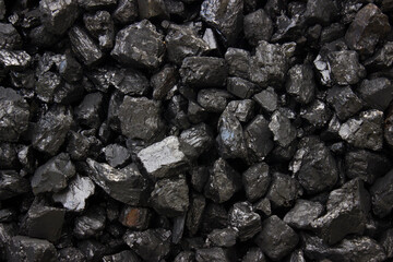 Black coal texture. Black gold.