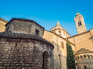 Fototapeta na wymiar Citta Alta, Bergamo, Italy: The Old Town