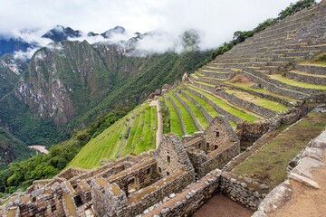 Machu Picchu, detail from peruvian incan town