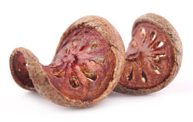 Dried bael an isolated on white background