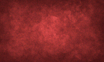 dark red abstract grunge background with darkened edges and light space in the center. Classic, simple , textured background