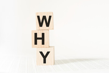 words on wooden cubes, white background. business concept