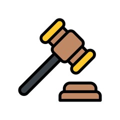 protest related justice or judge hummer vector with editable stroke