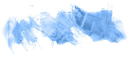 Abstract watercolor background hand-drawn on paper. Volumetric smoke elements. Blue color. For design, web, card, text, decoration, surfaces.