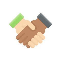 protest related hand shake with cuff vector in flat style,