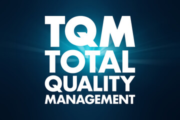 TQM - Total Quality Management acronym, business concept background