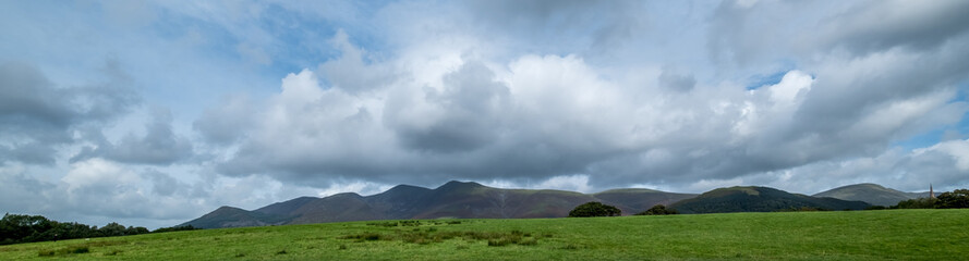 Obraz premium View of Hills and Mountains around Keswick, Cumbria, September 2020